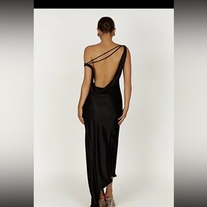 Meshki Yvette
Slip Maxi Dress With Asymmetrical Hem - Black